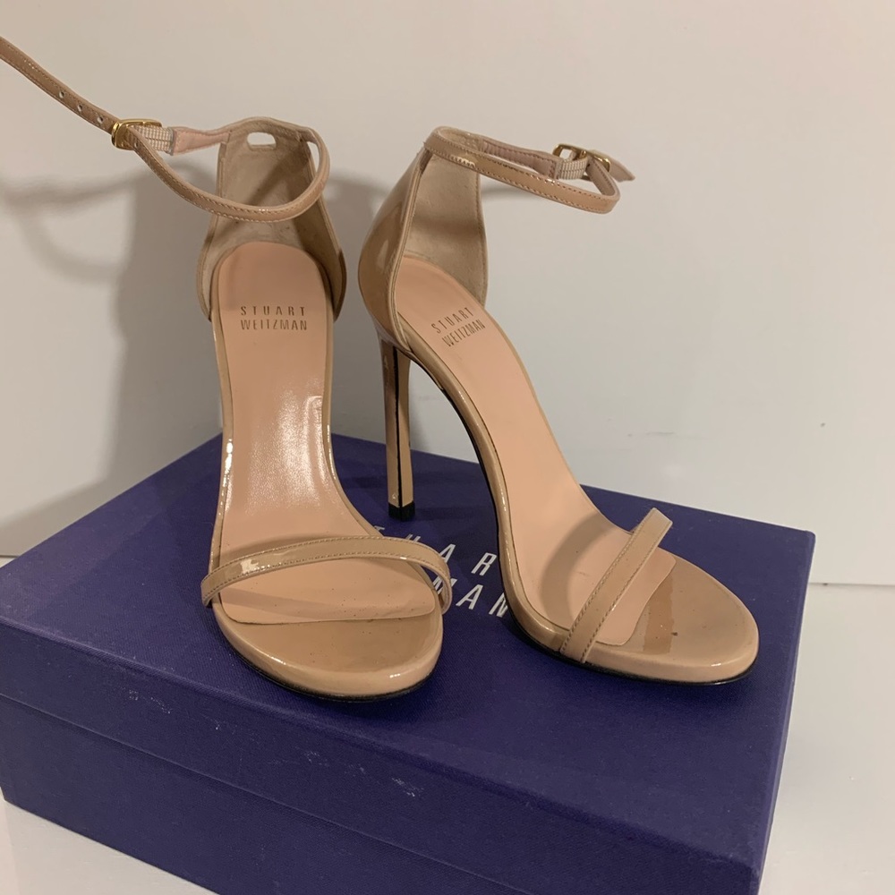 strappy nude beige sandals size 4